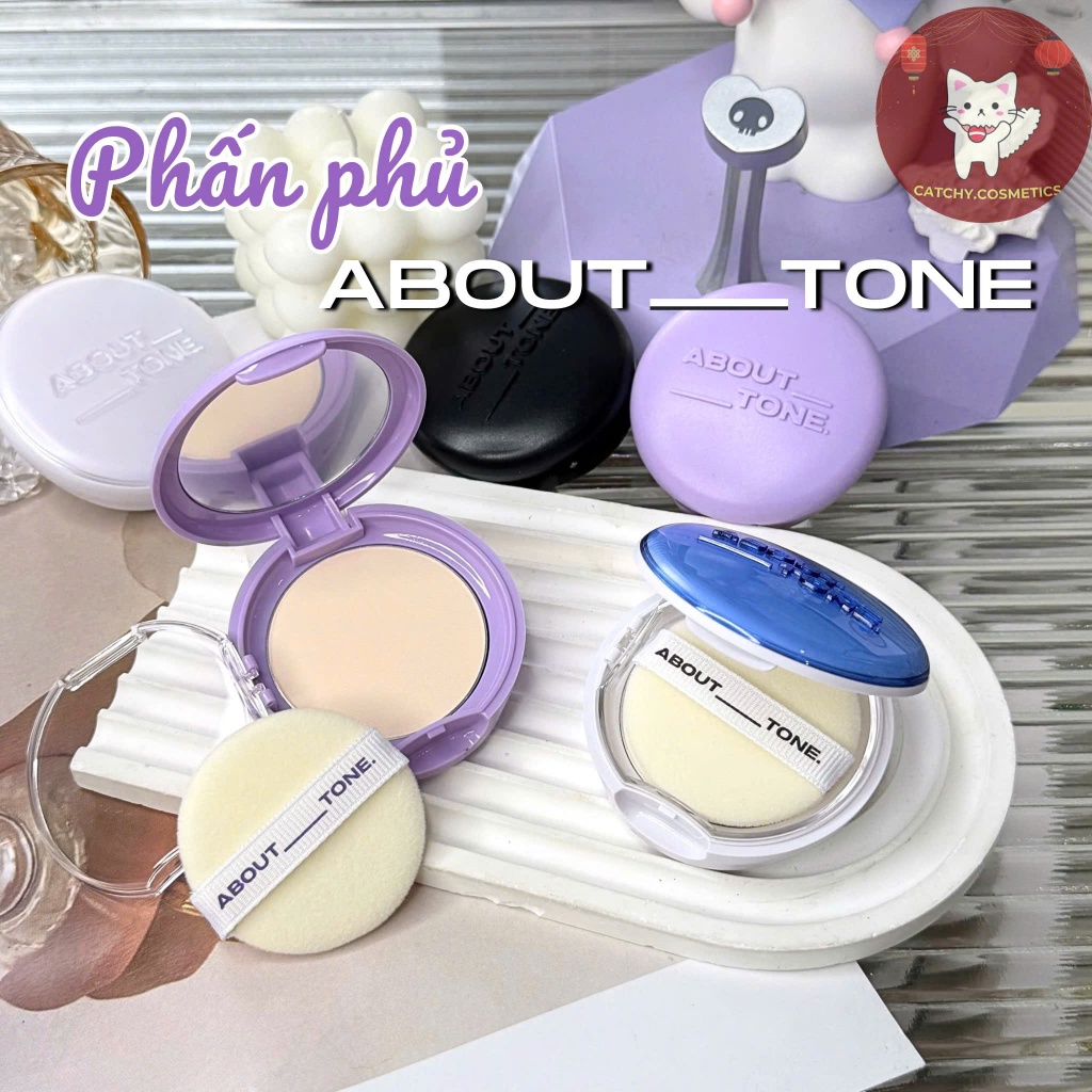 [ABOUT TONE] Phấn Phủ About Tone Dạng Nén Dòng Blur Powder Pact, Sebum Cut, Air Fit, Limited Edition