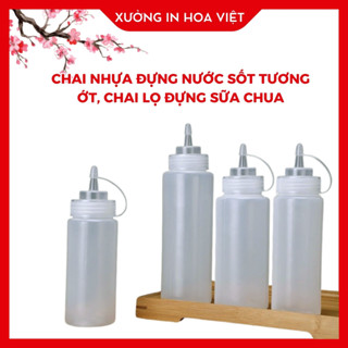 Chai nhựa đựng nước sốt tương ớt, chai lọ đựng sữa chua, sữa đặc