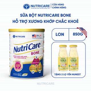 Sữa Bột Nutricare BONE Giúp Xương Khớp Chắc Khoẻ Tăng Cường Khối Cơ Sữa Giảm Đường Ít Ngọt 850G/Lon