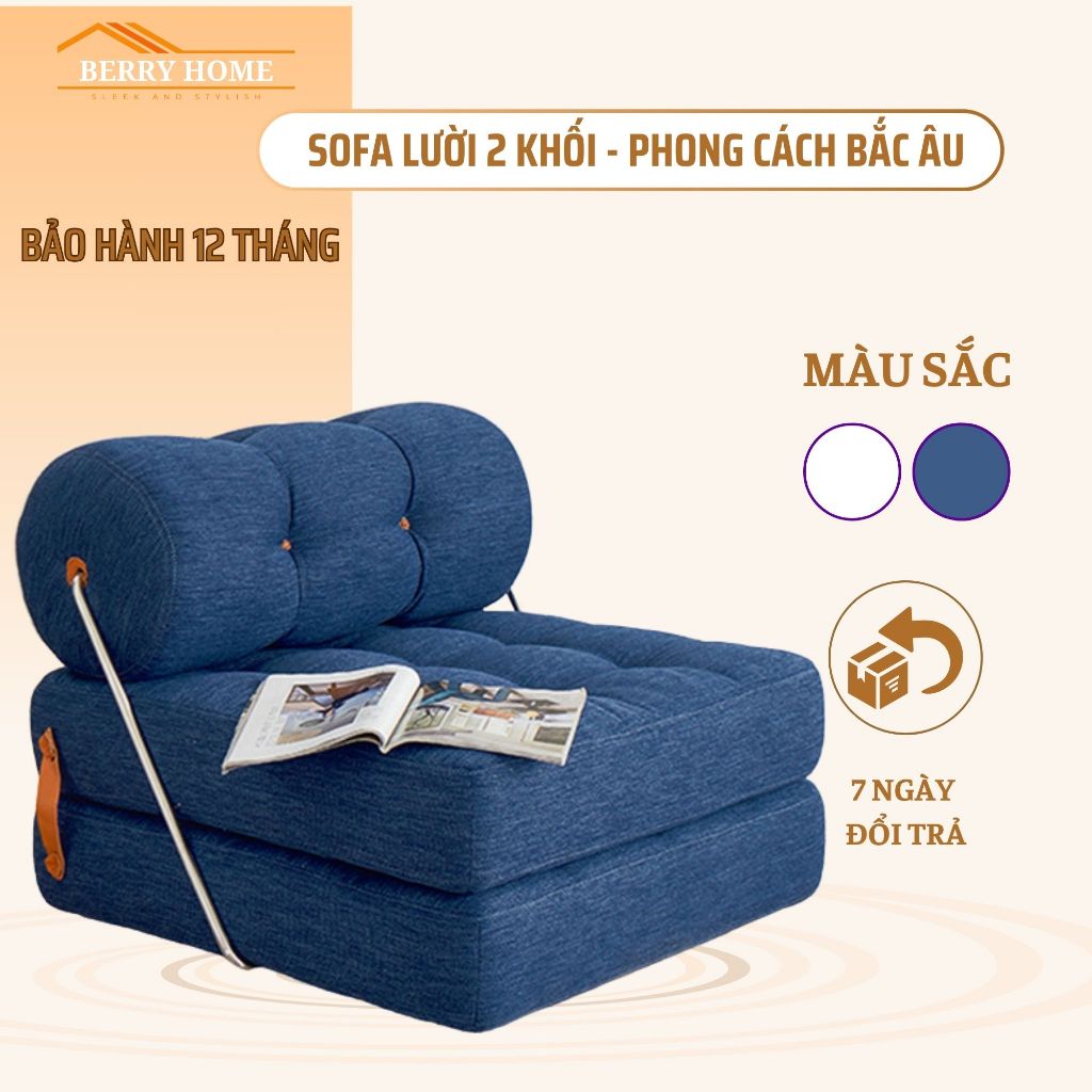 Sofa Giường BERRY Sofa Bed Tatami Nhật Bản Hình Khối Đậu Phụ Đa Năng Nhỏ Gọn Dành Cho Gia Đình - B18