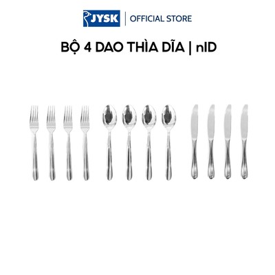 Bộ 4 dao thìa dĩa | JYSK nID | sứ/inox | nhiều kích thước