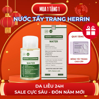  ✅ HERRIN CARE NƯỚC TẨY TRANG Herrin công nghệ mới sạch sâu dùng được cho cả mắt môi 220 ML 