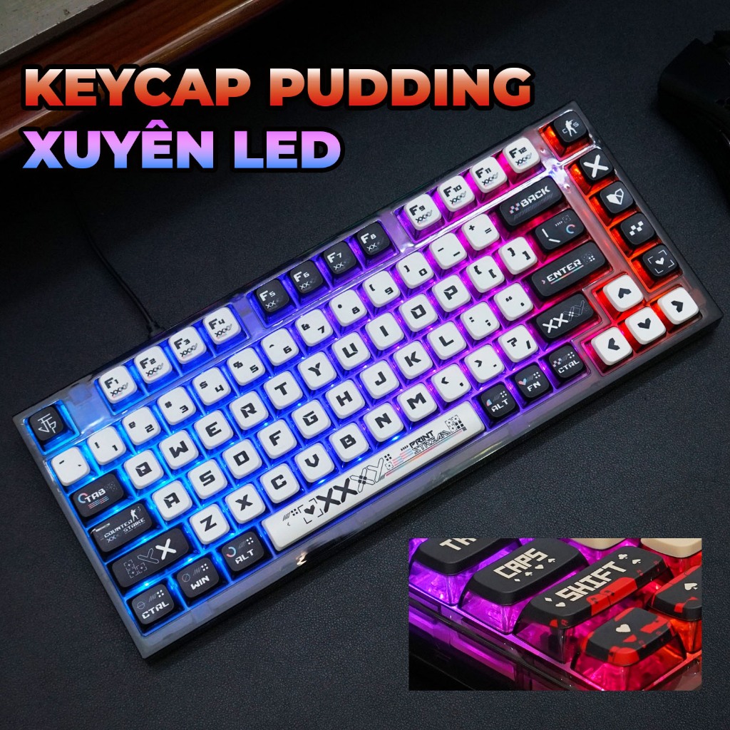  Keycap Cho Bàn Phím Cơ Giá Rẻ Keycap Pudding Side 