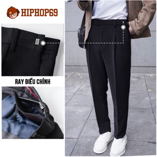 Quần tây nam dáng baggy sidetab tăng cạp, Quần âu nam hàn quốc vải dày dặn co dãn nhẹ Hk1970 Q141