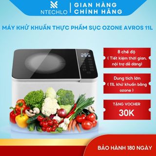 Máy khử khuẩn thực phẩm sục ozone AVROS 11L máy rửa rau củ hoa quả thịt cá chén đĩa