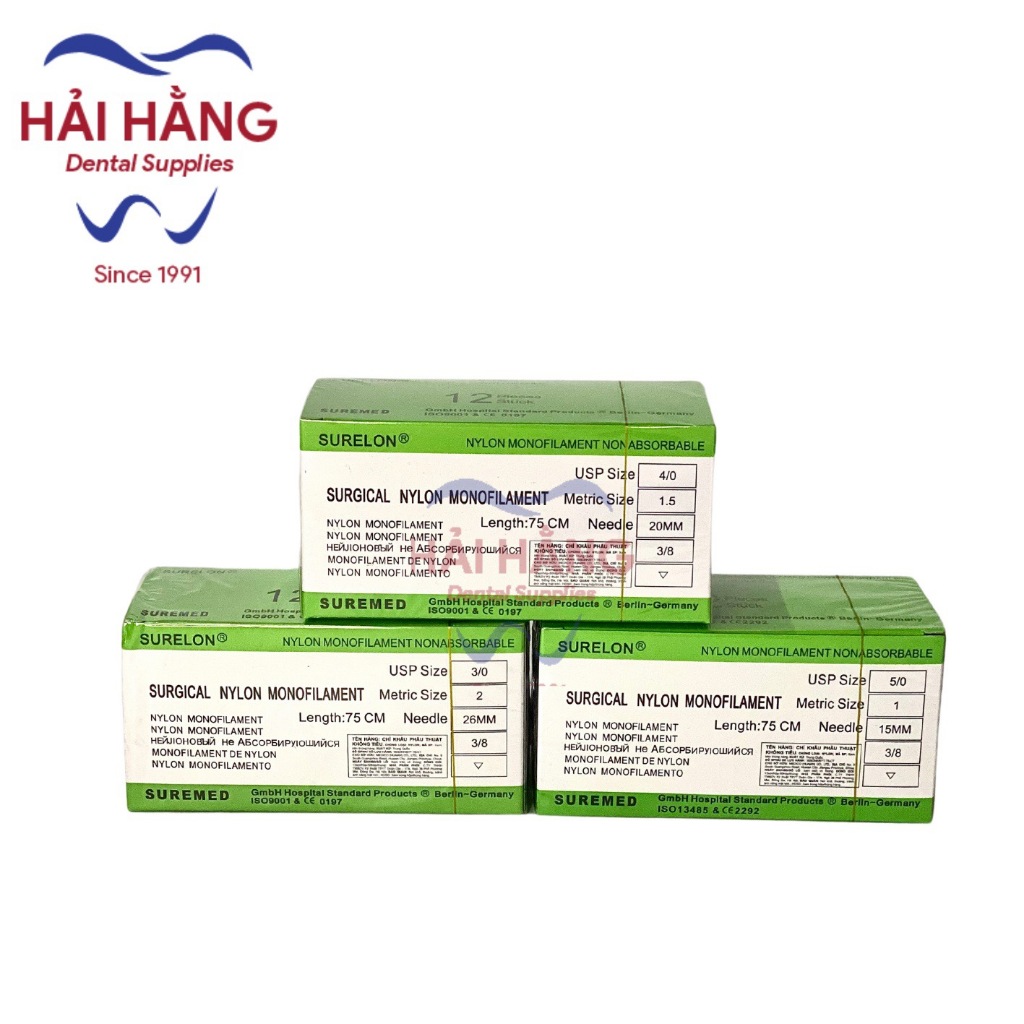 Chỉ khâu NYLON Suremed (Hộp/12 sợi)