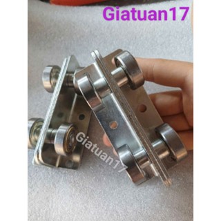 (Sắt dày) Bánh xe dày, tải nặng chịu lực treo cửa lùa, mái xếp chạy máng cao 3cm rộng 4cm(4.5cm) và rộng 6cm
