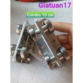 (Sắt dày) Combo 10 cái Bánh xe dày, tải nặng chịu lực treo cửa lùa, mái xếp chạy máng cao 3cm rộng 4cm(4.5cm), rộng 6cm