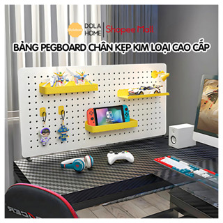 Bảng lỗ Pegboard Dola Home cao cấp kẹp bàn không khoan tường để bàn phím, tai nghe, decor bàn làm việc