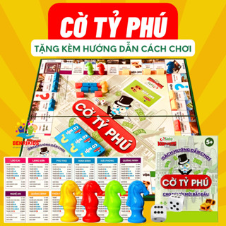 Đồ Chơi Board Game Cờ Tỷ Phú Monopoly Kèm Hướng Dẫn Cách Chơi Cho Trẻ Em Và Người Lớn Phát Huy Trí Tuệ Làm Giàu