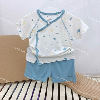 [AVALER] Bộ cài chéo sơ sinh avaler sợi tre