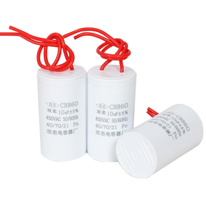 Tụ Điện Máy Giặt Máy Bơm Nước Màu Trắng CBB60 450V