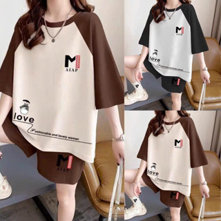 Set đồ nữ mặc nhà rẻ đẹp mùa hè bộ đùi nữ bộ quần áo nữ 40-70kg bigsize chất thun cotton in M ghép