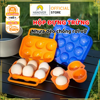 Khay Hộp Đựng Trứng Gấp Gọn Chống Vỡ, Vỉ Đựng 6-12 Trứng Để Tủ Lạnh Du Lịch Camping Picnic