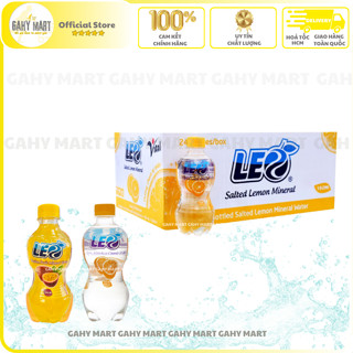 [Thùng 24 chai] - Nước khoáng có ga vị CHANH MUỐI/ CHANH DÂY_|350ml|_LEO_GAHY MART.