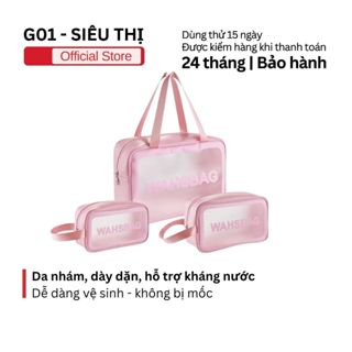 Combo 3 túi đựng mỹ phẩm G01 3 size đựng đồ trang điểm cá nhân chống thấm nước