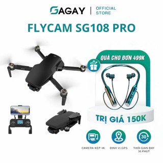  Flycam Sg108 pro camera kép 4k flycam động cơ không chổi than định vị gps dung lượng pin 30 phút gagay 