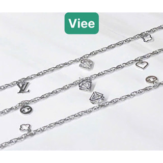 Lắc tay lắc chân  inox cao cấp hình kim cương đeo mãi không rỉ {cham giao ngẫu nhiên} DT01