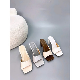 Giày gót vuông (GV3) 5cm-9cm Nâu Tây Yumi xinh xắn hót quanh năm.