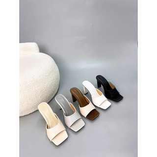Giày gót vuông (GV3) 5cm-9cm Nâu Tây Yumi xinh xắn hót quanh năm.