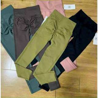 Quần Dài Dệt Kim Cao Cấp Dáng Ôm Có Chun Mông Dành Cho Nữ Tập Thể Thao Gym Yoga Aerobic