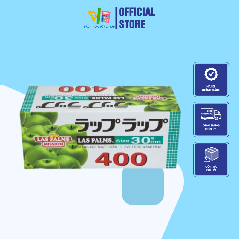 Màng Bọc Thực Phẩm LASPALM Bọc Thực Phẩm PVC Co Giãn Màng Bọc Thức Ăn Có Dao Cắt 30cm Tiện Lợi
