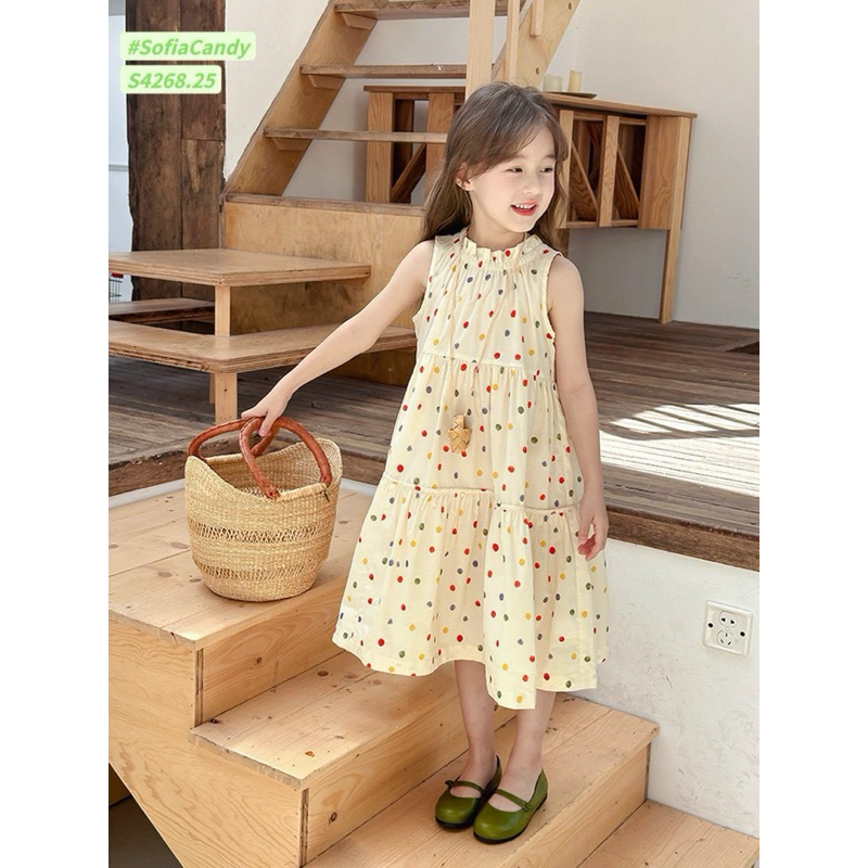 12-35kg váy bi lụa mát xinh mặc hè đi chơi thoải mái