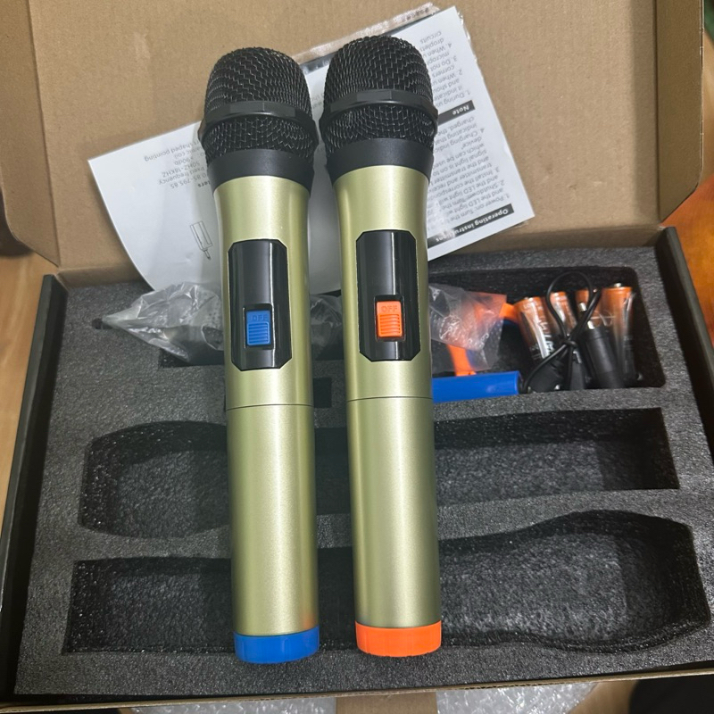 Bộ micro đôi không dây hát karaoke gia đình chuyên nghiệp Osuno Plus