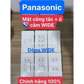 Combo - Bộ Mặt Ổ cắm, Mặt Công tắc dòng Wide Panasonic Chính hãng.