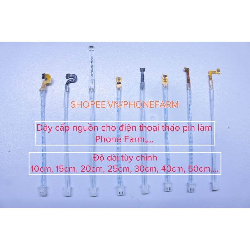 DÂY CẤP NGUỒN 2PIN XH2.54 SANG CÁP PIN ĐIỆN THOẠI CHO BOX PHONE FARM