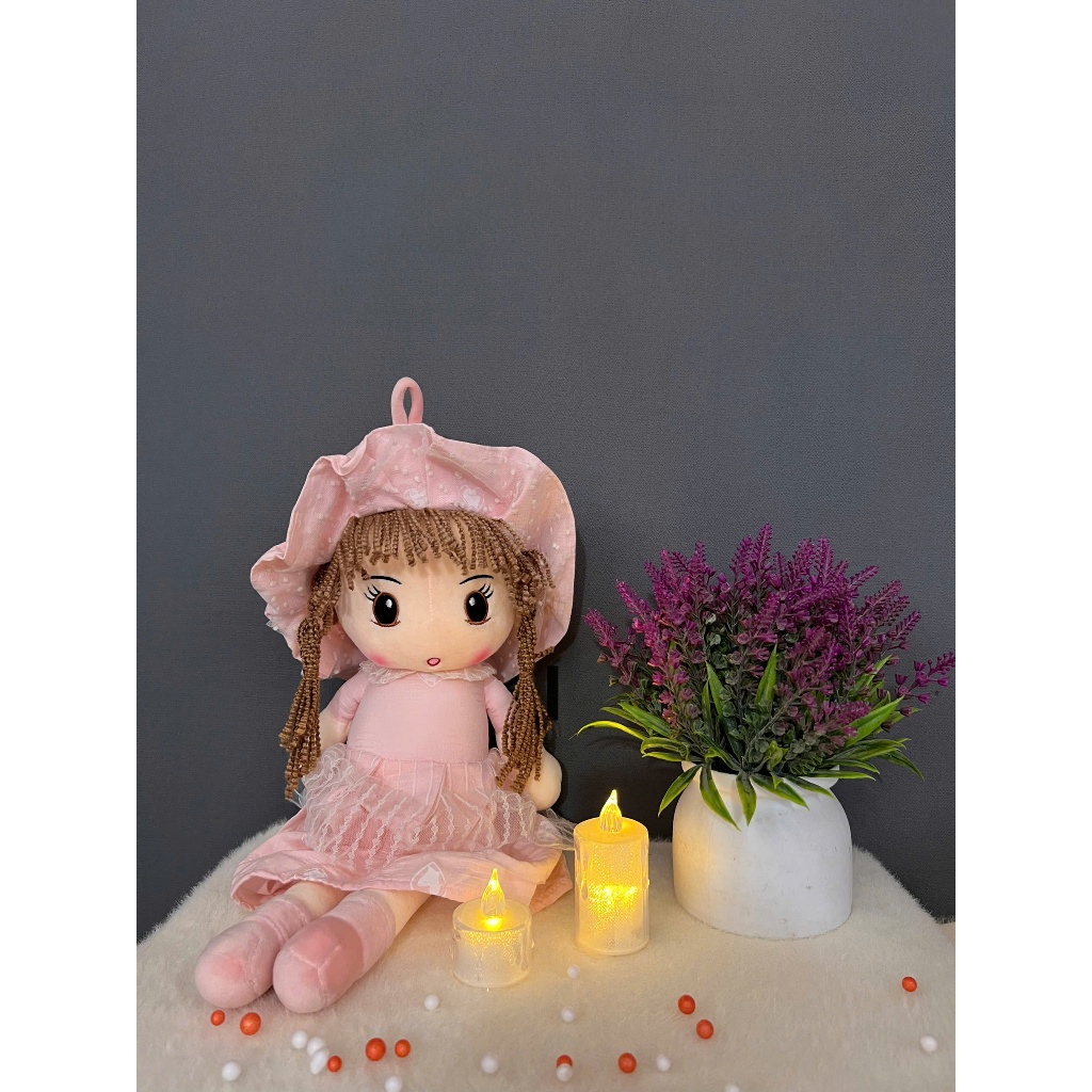 Gấu Bông Búp Bê Đội Mũ Gấu Bông Búp Bê Váy Nhung Cao Cấp Gấu Bông Búp Bê Xinh