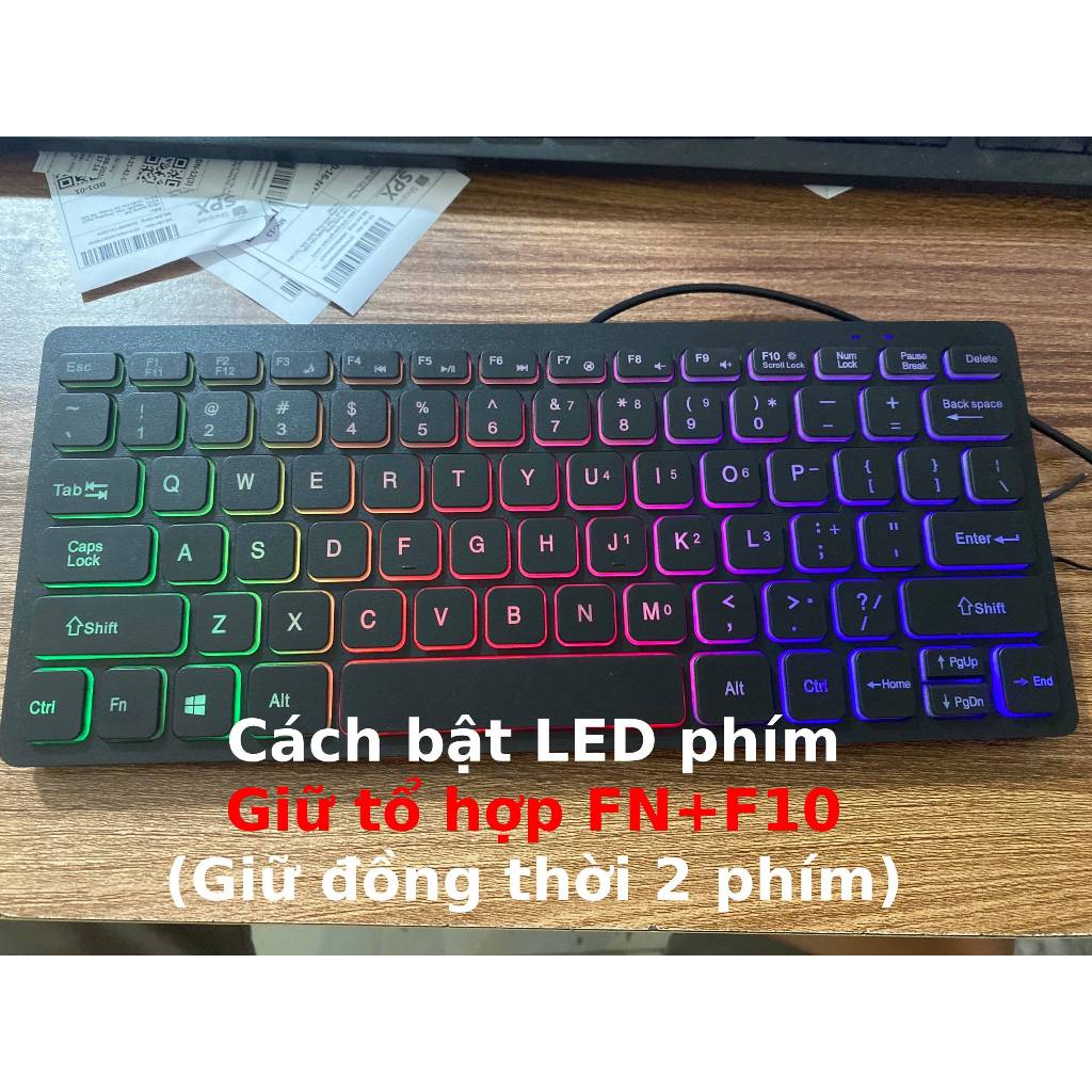Bàn Phím Mini Có Dây Arigato, Tika, LIMEIDE, V.Net, K1000 - Bàn Phím Nhỏ Gọn Đèn LED Cho PC Laptop