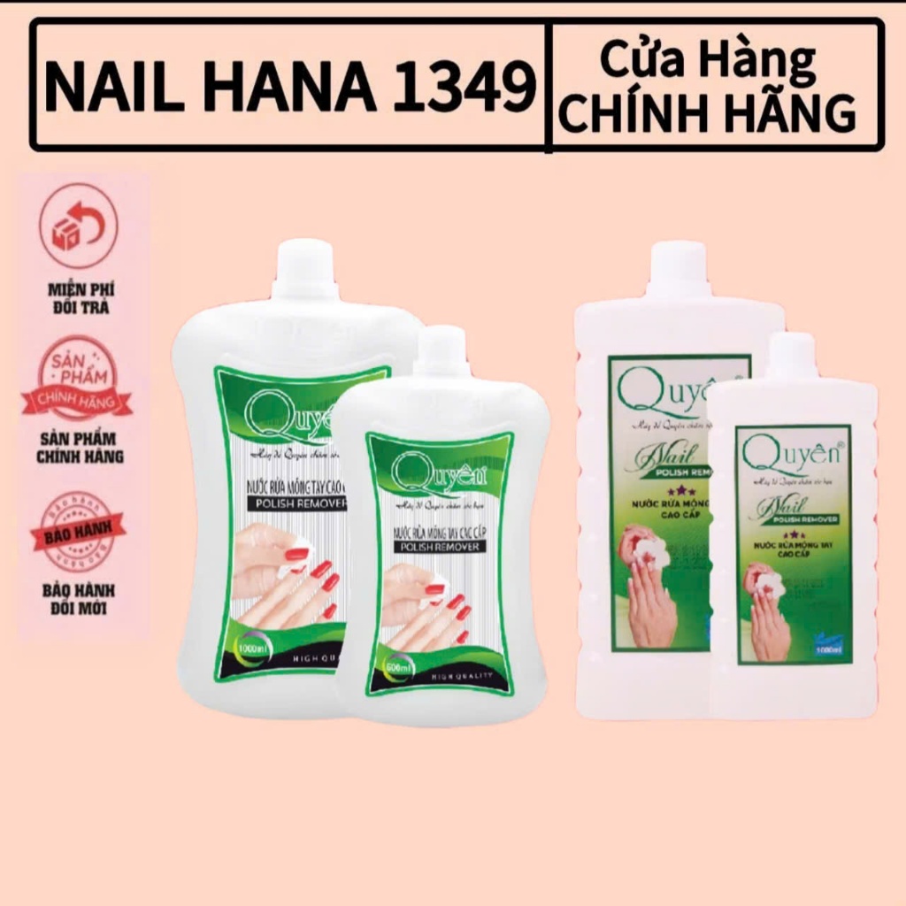 Nước rửa móng tay aceton Quyên chính hãng - Nước rửa axeton loại tốt tẩy mạnh, sạch nhanh, mùi dễ ch