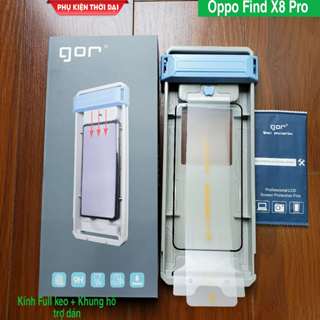 Cường lực Gor Oppo Find X8 Pro full keo full màn 3D kèm khung dán trơn mượt