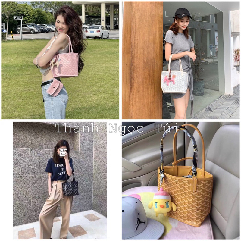 [Link Mới - Hàng Loại 1] Túi xách dáng làn size 20 hoạ tiết kẻ sọc siêu hot chất da phủ pvc