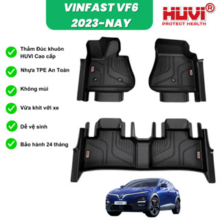 Thảm lót sàn ô tô VINFAST VF6 năm 2023+ Thảm đúc HUVI CAO CẤP KHÔNG MÙI - KHÔNG ẨM MỐC - DỄ VỆ SINH