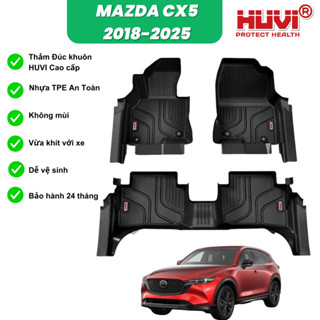 Thảm lót sàn Mazda Cx5 2018 - 2025 phiên bản 3D tràn viền Thảm đúc HUVI CAO CẤP KHÔNG MÙI - KHÔNG ẨM MỐC - DỄ VỆ SINH