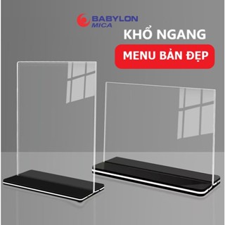 Menu Mica A4 Ngang-Dọc, Bảng Mica Để Bàn A5, A6 Trong Suốt, Bản Loại Đẹp