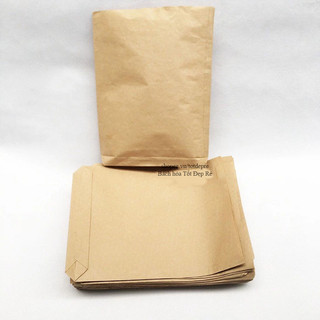 100 Túi giấy Kraft cỡ 20x25x4cm (túi giấy xi măng)