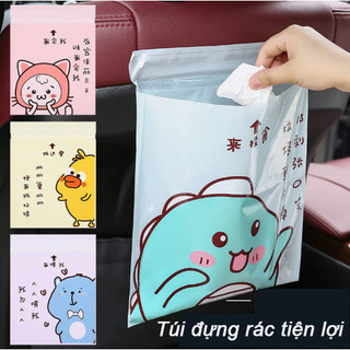 (1 set 15 túi) Túi rác trên xe ô tô, Túi nôn xe ô tô, túi ói xe hơi