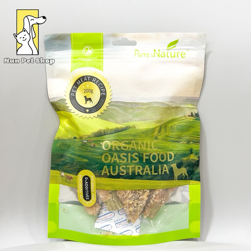 Snack thưởng đậu bắp bọc thịt gà 200gr - Organic Oasis Food Australia Pure Nature