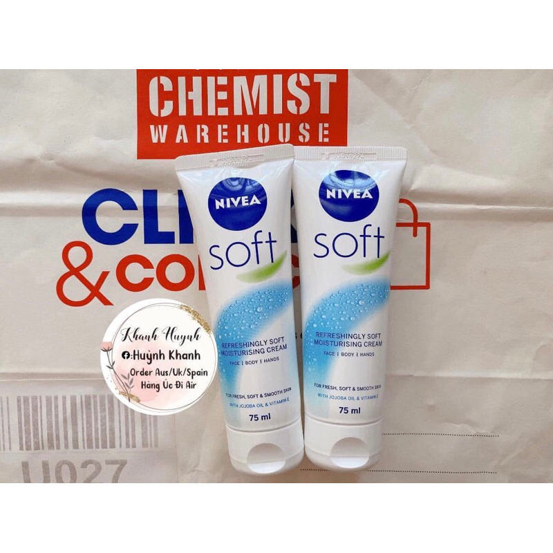 [NEW] Kem dưỡng ẩm NIVEA Soft với Vitamin E và dầu Jojoba - Nivea Soft Crème Infused With Jojoba Oil