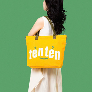 Túi Tote Quai Da Cao Cấp In Chữ Tẻn Tẻn Đựng Vừa Laptop 15 inch Có Khoá Kéo Đứng Form Có Dây Đeo Chéo Tò Te Tí