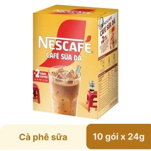 (HSD 28/12/2025) HỘP VÀNG + NESCAFE 240g / 10 gói + CÀ PHÊ SỮA ĐÁ X 2 SÁNH QUYỆN