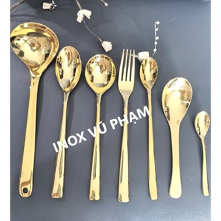 VÁ,DAO,MUỖNG,NĨA INOX 304 MẠ VÀNG SANG TRỌNG ĐẸP MẮT (Ảnh thật shop tự chụp)