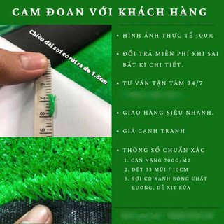 Thảm Cỏ Nhân Tạo 1.5cm ngoài trời