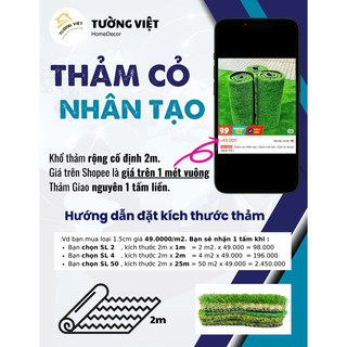 Thảm Cỏ Nhân Tạo 1.5cm ngoài trời