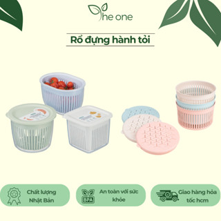 Hộp đựng hành tỏi Inochi, chất liệu nhựa nguyên sinh an toàn chịu nhiệt tốt, hộp đựng đồ khô tủ lạnh, hũ đựng hành tỏi