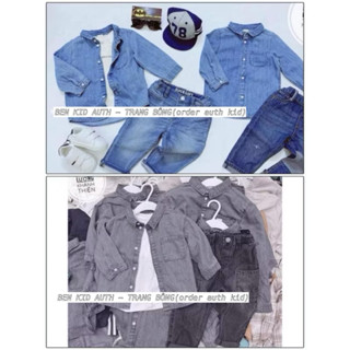 Áo sơmi bò HM AUTH US UK 2023 2024 Cho bé trai