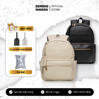 Balo da SS2025 EDMOND MASION SIMON cao cấp tặng tag da khắc theo yêu cầu đi học đi làm đựng laptop